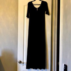 Black maxi maternity dress